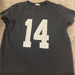 Brandy Melville Black Tee with White Number